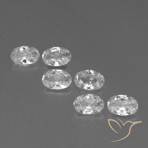 4.07ctw Naturel Blanc Zircon, ovale, VVS-VS