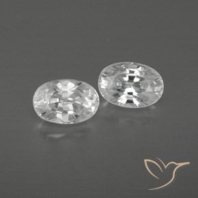 1.72ctw Naturel Blanc Zircon, ovale, VVS