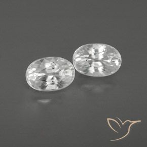 1.86ctw Naturel Blanc Zircon, ovale, VVS