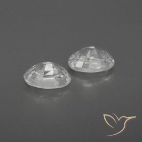 Shop natural 1.64ct Blanc Zircon gems, ovale, from Cambodge at GemSelect. In stock, global shipping!