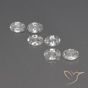 4.03ctw Naturel Blanc Zircon, ovale, VVS-VS