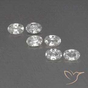 4.26ctw Naturel Blanc Zircon, ovale, VVS-VS