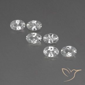 4.21ctw Naturel Blanc Zircon, ovale, VVS-VS