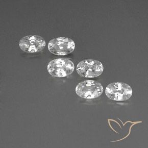 4.57ctw Naturel Blanc Zircon, ovale, VVS-VS