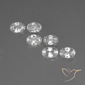 4.36ctw Naturel Blanc Zircon, ovale, VVS-VS