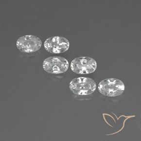 4.82ctw Naturel Blanc Zircon, ovale, VVS-VS