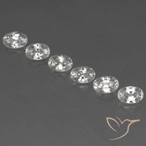 5.04ctw Naturel Blanc Zircon, ovale, VVS-VS, Photo A