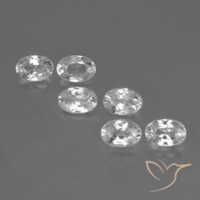 4.42ctw Naturel Blanc Zircon, ovale, VVS-VS