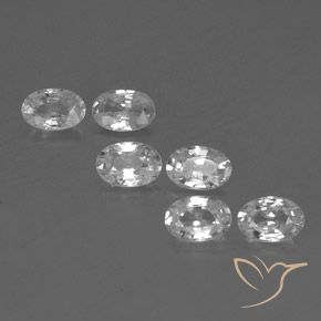 4.31ctw Naturel Blanc Zircon, ovale, VVS-VS