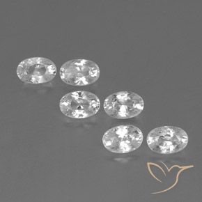 4.60ctw Naturel Blanc Zircon, ovale, VVS-VS