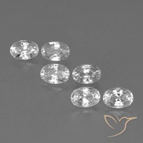 5.35ctw Naturel Blanc Zircon, ovale, VVS-VS