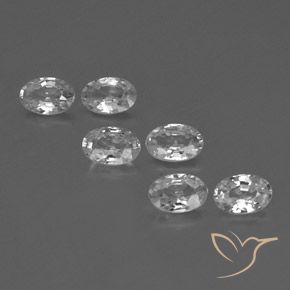 3.93ctw Naturel Blanc clair Zircon, ovale, VVS-VS