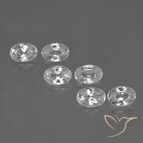 4.47ctw Naturel Blanc clair Zircon, ovale, VVS-VS, Photo A