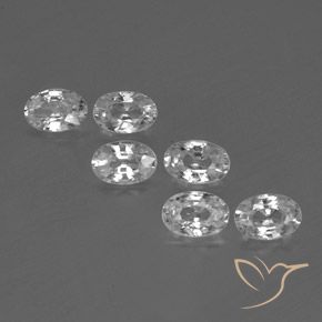 4.42ctw Naturel Blanc clair Zircon, ovale, VVS-VS