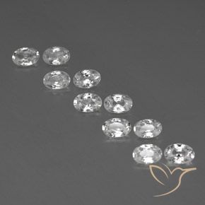 7.05ctw Naturel Blanc Zircon, ovale, VVS-VS