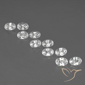 7.94ctw Naturel Blanc Zircon, ovale, VVS-VS
