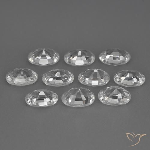 Shop natural 7.54ct Blanc Zircon gems, ovale, from Cambodge at GemSelect. In stock, global shipping!