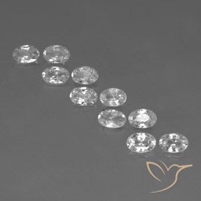 6.86ctw Naturel Blanc Zircon, ovale, VVS-VS