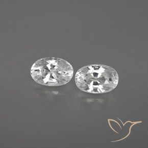 Achetez naturel 1,62ct blanc zircon gems, coupe ovale, en provenance cambodge chez gemselect. en stock, livraison internationale!