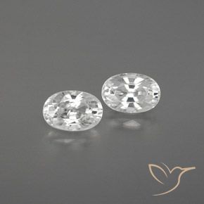 1.71ctw Naturel Blanc Zircon, ovale, VVS