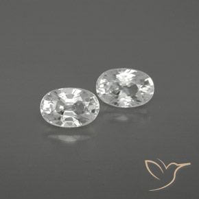 1.75ctw Naturel Blanc Zircon, ovale, VVS