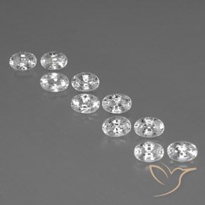 8.67ctw Naturel Blanc Zircon, ovale, VVS-VS