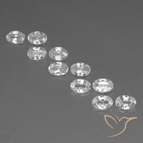 6.89ctw Naturel Blanc Zircon, ovale, VVS-VS