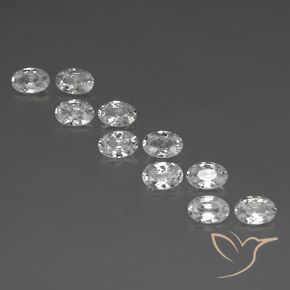 6.92ctw Naturel Blanc Zircon, ovale, VVS-VS