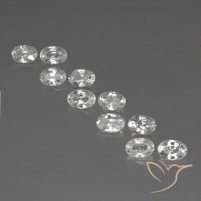 7.74ctw Naturel Blanc Zircon, ovale, VVS-VS