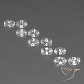8.37ctw Naturel Blanc Zircon, ovale, VVS-VS