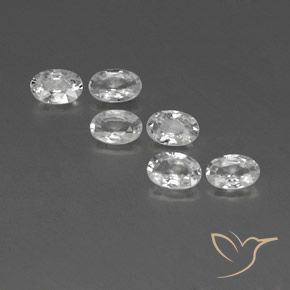 4.07ctw Naturel Blanc Zircon, ovale, VVS-VS