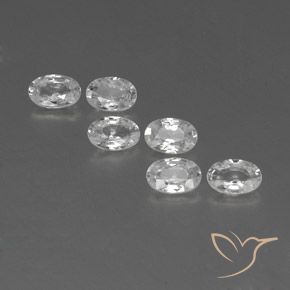 4.06ctw Naturel Blanc Zircon, ovale, VVS-VS