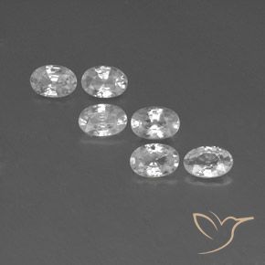 4.04ctw Naturel Blanc Zircon, ovale, VVS-VS