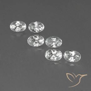 5.03ctw Naturel Blanc Zircon, ovale, VVS-VS
