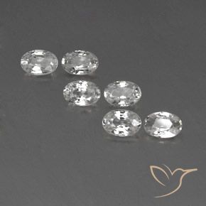 4.23ctw Naturel Blanc Zircon, ovale, VVS-VS