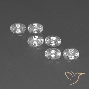 4.54ctw Naturel Blanc Zircon, ovale, VVS-VS
