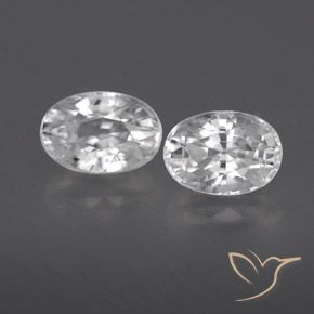 1.70ctw Naturel Blanc Zircon, ovale, VVS-VS