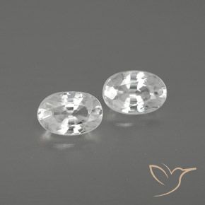1.64ctw Naturel Blanc Zircon, ovale, VVS-VS