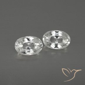 1.67ctw Naturel Blanc Zircon, ovale, VVS-VS