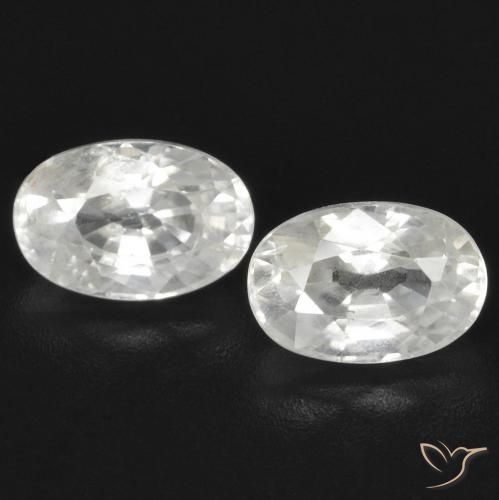 1.83ctw Naturel Blanc Zircon, ovale, VS