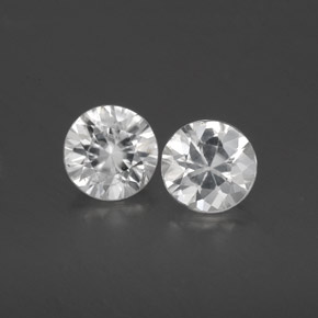 Achetez naturel 1,75ct blanc zircon gems, coupe roude, en provenance cambodge chez gemselect. en stock, livraison internationale!