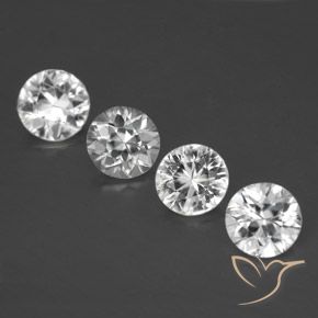 3.36ctw Naturel Blanc Zircon, Tour, VVS-VS