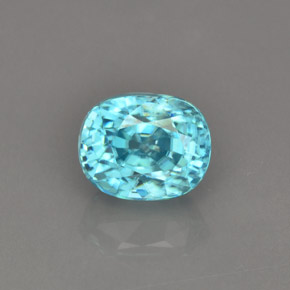 Zircon Bleu naturelle Coupe ovale, 4.15 ct, VVS-VS