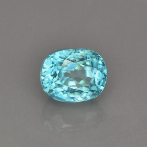 Zircon Bleu naturelle Coupe ovale, 4.15 ct, VVS-VS