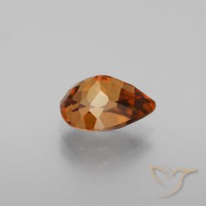 Zircon Orange terre naturelle En forme de poire, 2.15 ct, VVS