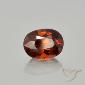 Zircon Brun pain d'épices naturelle ovale, 1.62 ct, VVS