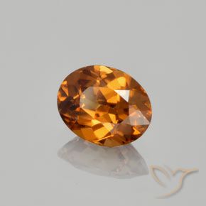 Zircon Brun moyen naturelle ovale, 1.35 ct, VVS
