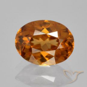 1.77ct Naturel Orange moyen-foncé Zircon, ovale, VVS