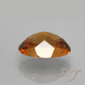 Zircon Orange moyen-foncé naturelle ovale, 1.77 ct, VVS