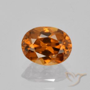 1.53ct Naturel Orange foncé Zircon, ovale, VVS